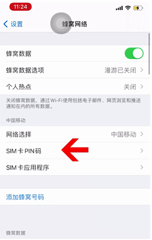 扶沟苹果14维修网分享如何给iPhone14的SIM卡设置密码 