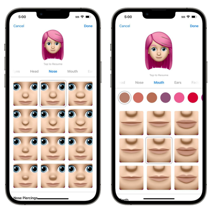 扶沟苹果手机维修分享​iOS 16中的拟我表情有了哪些变化和升级 